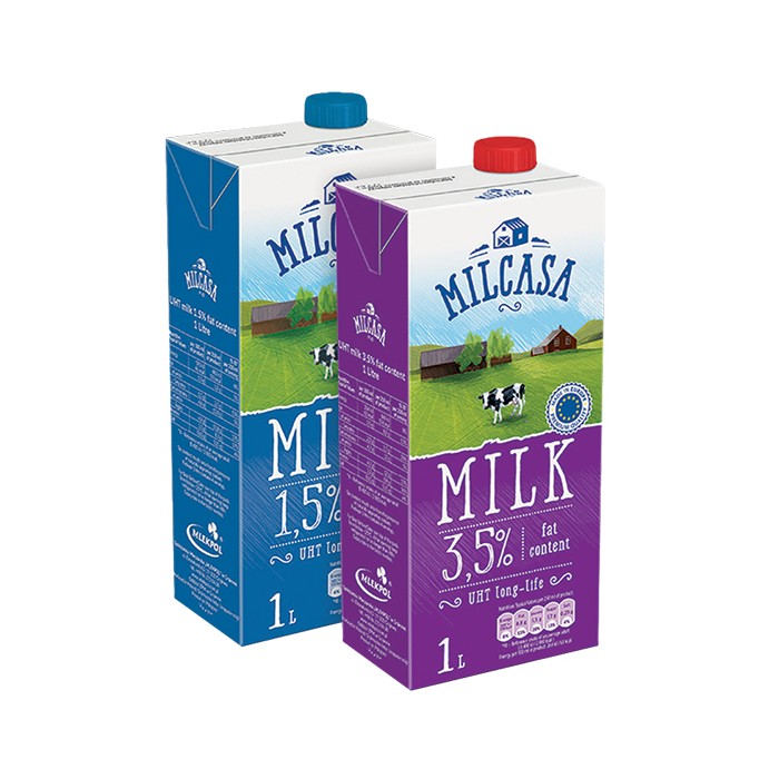 „მილკასა“ რძე ულტრაპასტერიზებული 1.5% ; 3.5% 1 ლ