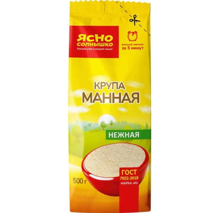 „იასნო სოლნიშკო“ მანანის ბურღული 500 გ