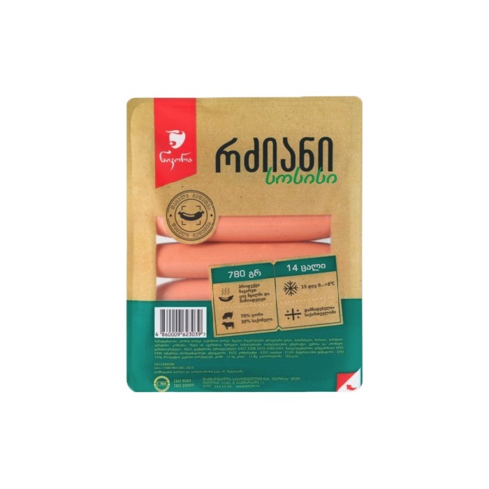 „ნიკორა“ სოსისი „რძიანი“ 780 გ