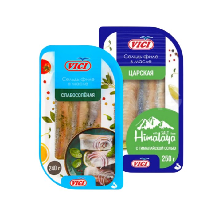 „ვიჩი“ თევზის პრესერვი ქაშაყი კამით/ტრადიციული 250 გ