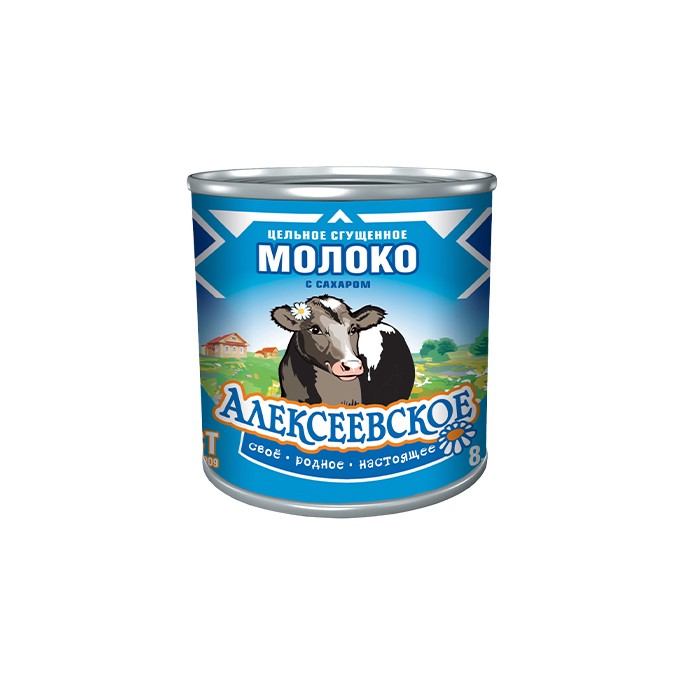 „ალექსევსკოე“ შესქელებული რძე 8.5% 380 გ