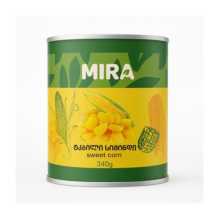 „მირა“ კონსერვი სიმინდის ან ბარდის 340 გ