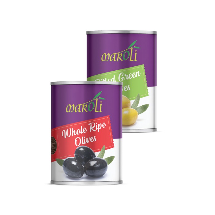 „მაროლი“ კონსერვი ზეთისხილი შავი კურკიანი/უკურკო 300 მლ