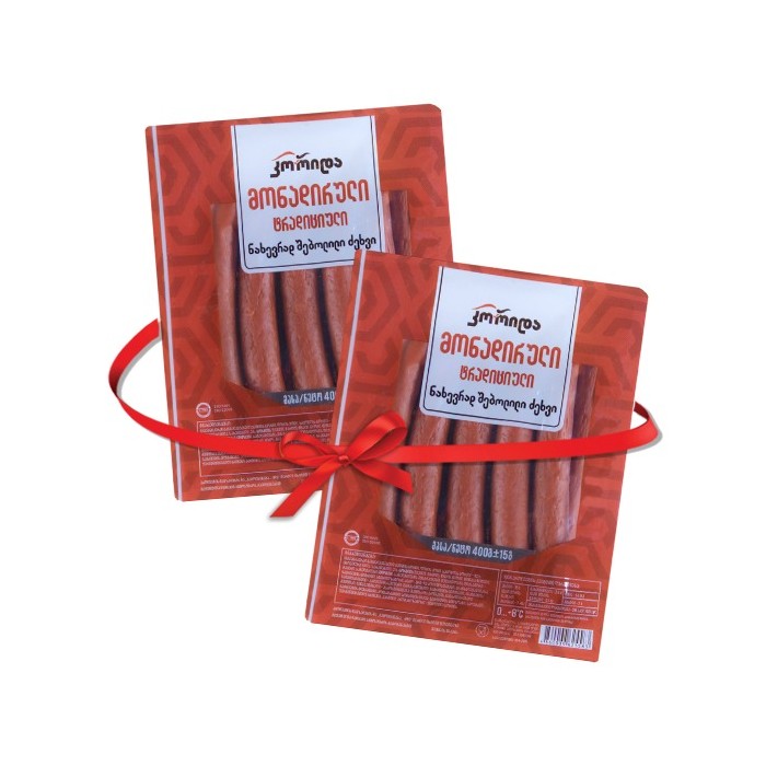 2 ც. „კორიდა“ ნახ/შებ. ძეხვი „მონადირული“ 400 გ