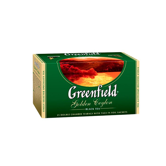 „გრინფილდი“ ჩაი შავი „გოლდენ ცეილონი“ 25 ც.