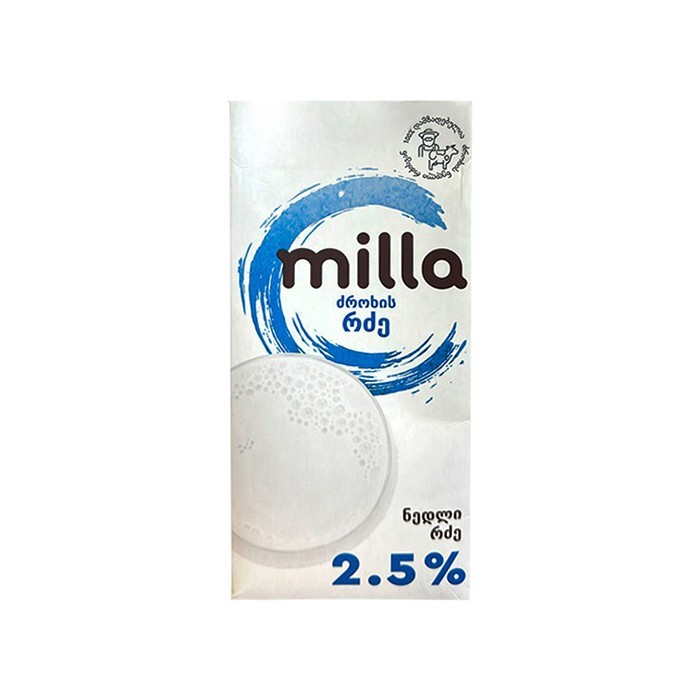 „მილა“ რძე ულტრაპასტერიზებული 2.5% 1 ლ