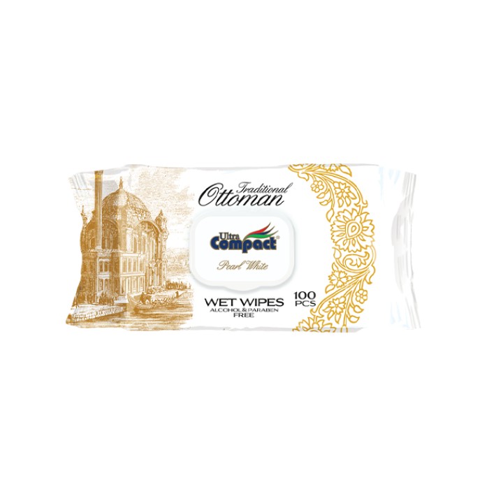 „კომპაქტი“ სველი ხელსახოცი „ოტომანი“ 100 ც