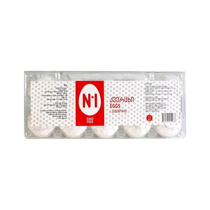 „N1“ კვერცხი 1 კატ. 10 ც.