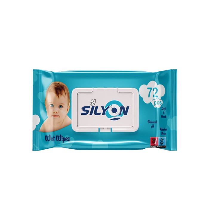 „სილიონ“ სველი ხელსახოცი, საბავშვო 72 ც.