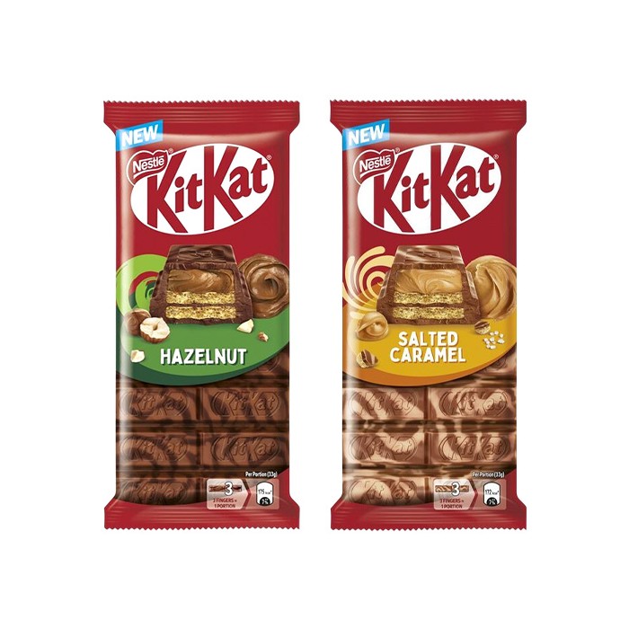 „კიტ-კეტი“ შოკოლადის ფილა თხილით/მარილიანი კარამელით 99 გ